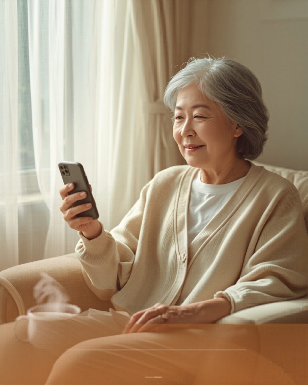 AIに話しかける女性